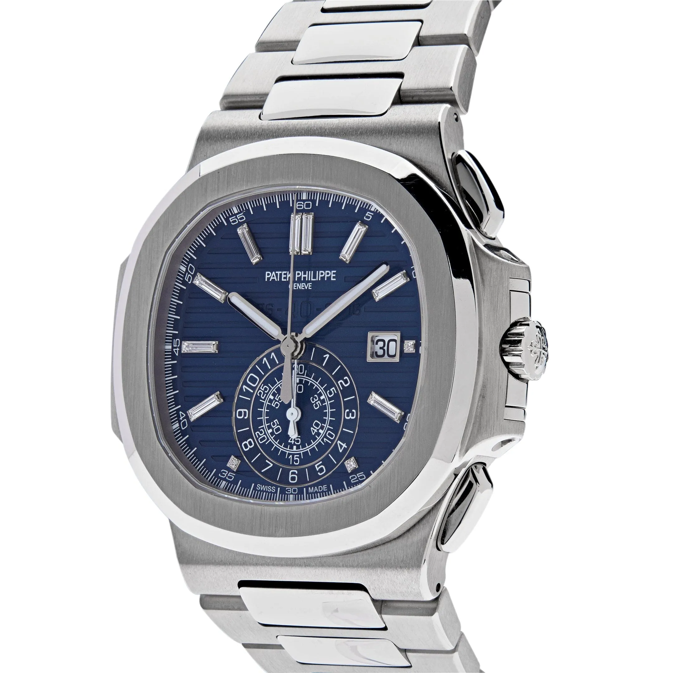 PP Luxury Watches Nautilus 5976/1G-001 '40th Anniversary' Chronograph White Gold Blue Diamond Dial Limited Edition (2018)