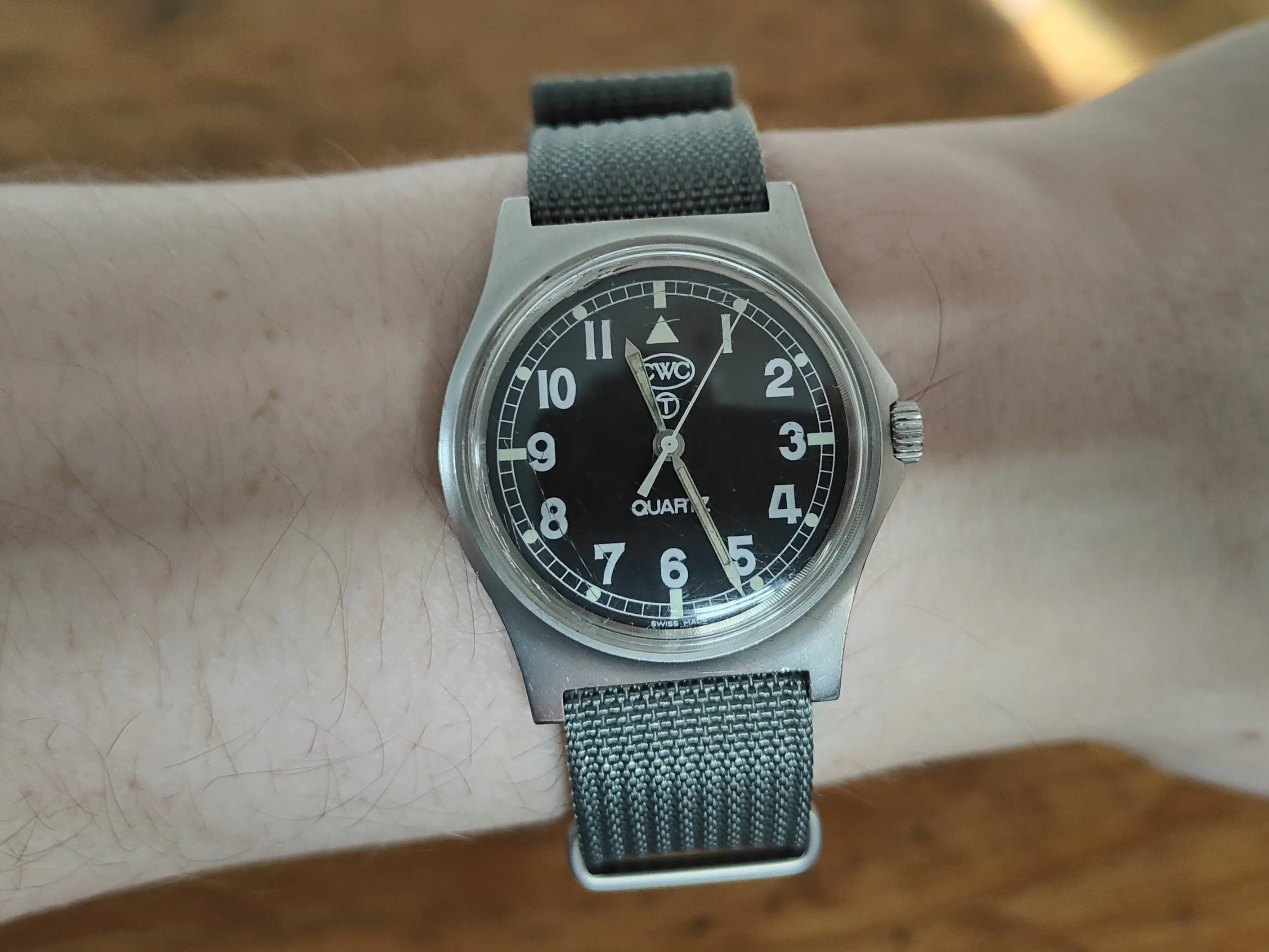 Premium Nylon Braided Ribbed Double Pass Watch Strap - Grey