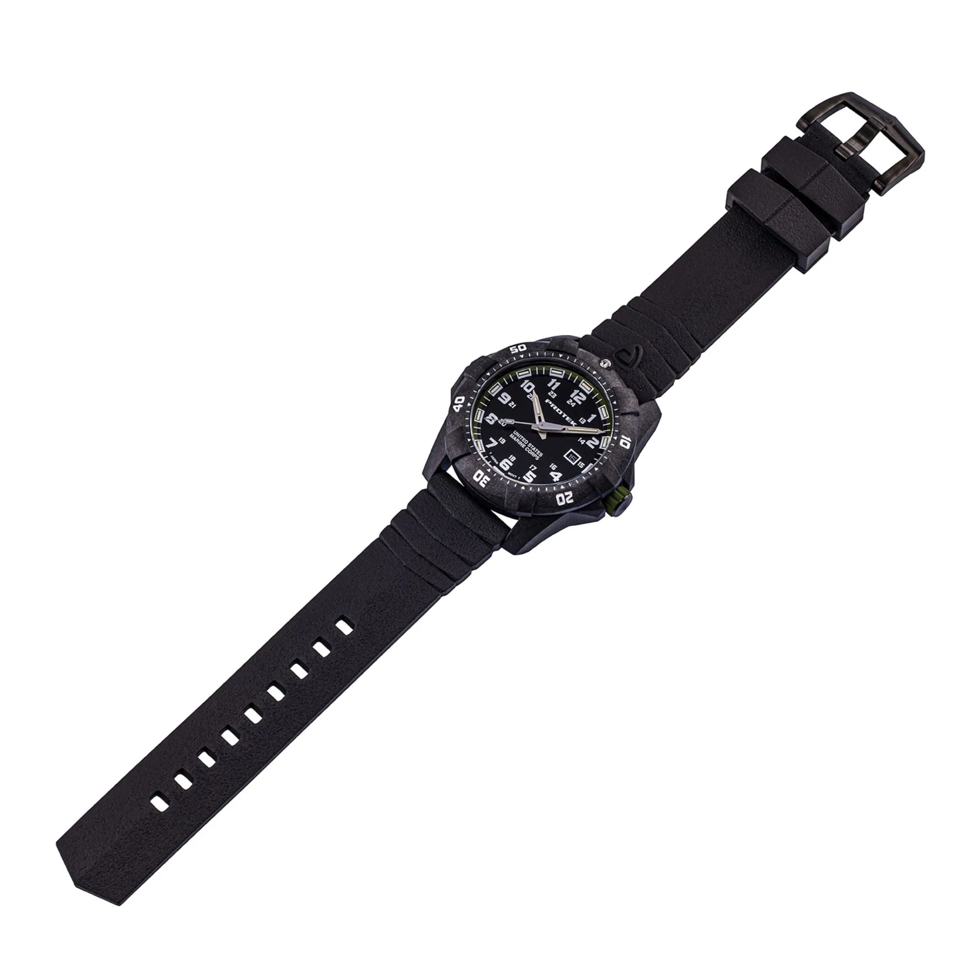 ProTek USMC Carbon Composite Dive Watch - Carbon/Black/Green (Black Band)*