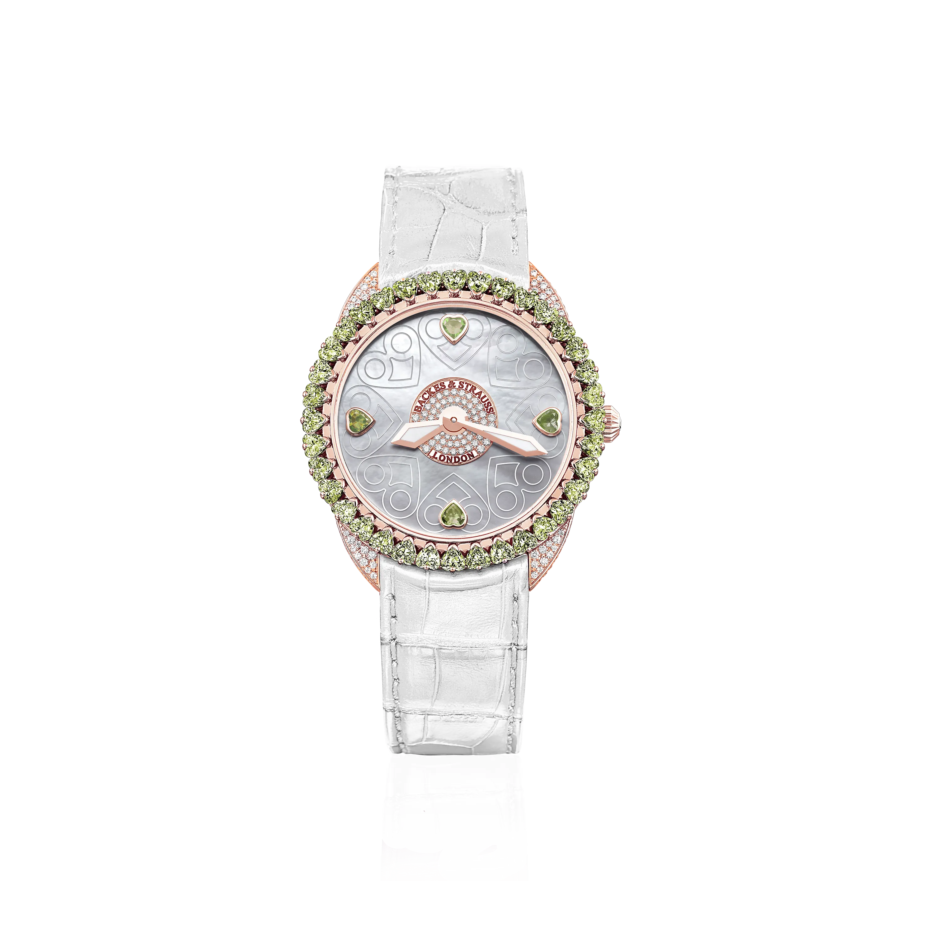 Queen of Hearts Peridot 37 Luxury Diamond Watch