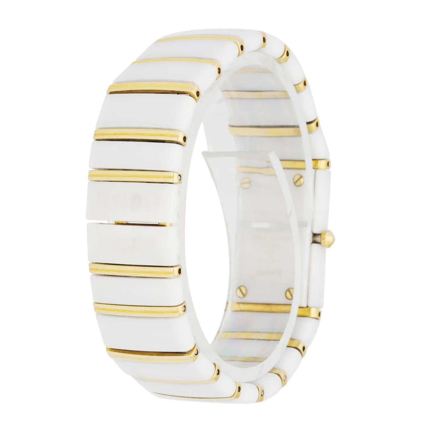 Rado 963.0428.3 Ceramic & 18K Yellow Gold W/Diamonds Ladies Watch