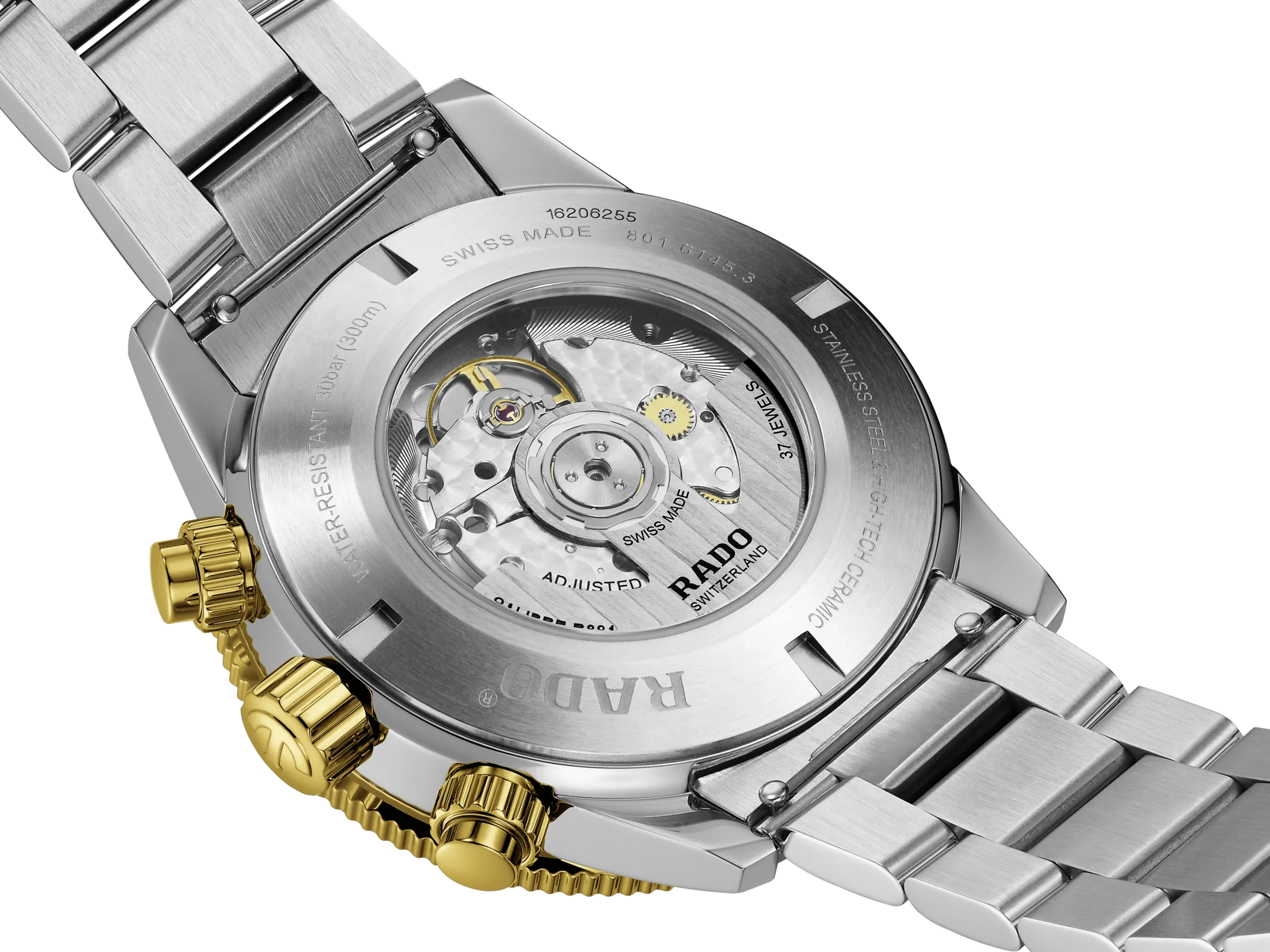 RADO Captain Cook Automatic Chronograph 43mm Green-Yellow Gold Men's Watch R32151318