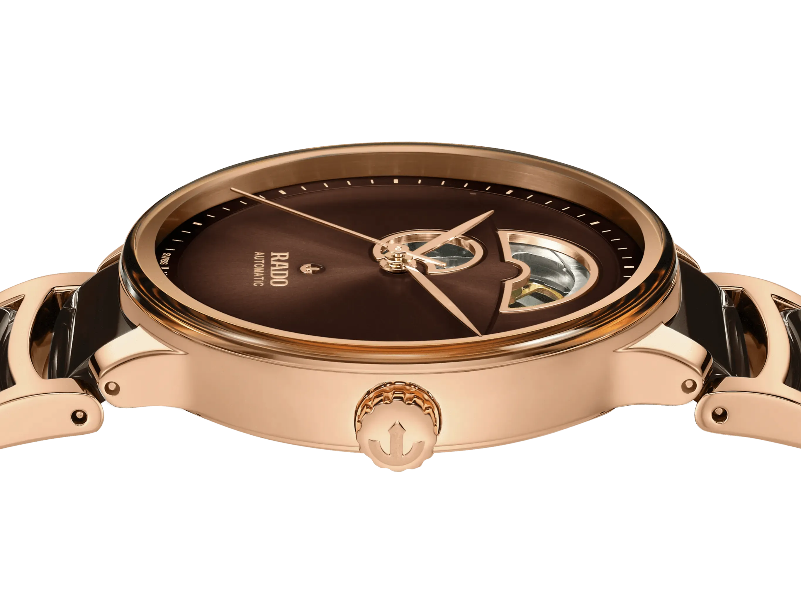 RADO Centrix Automatic Open Heart 39.5mm Brown-Rose Gold Men's Watch R30013302