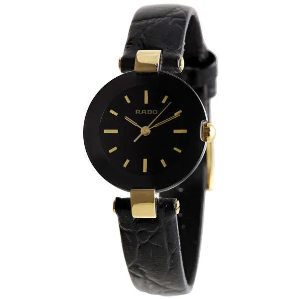 Rado Coupole Black Dial Ceramic Case Ladies Watch R22829155