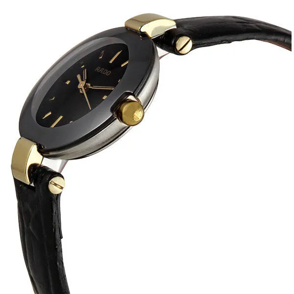 Rado Coupole Black Dial Ceramic Case Ladies Watch R22829155