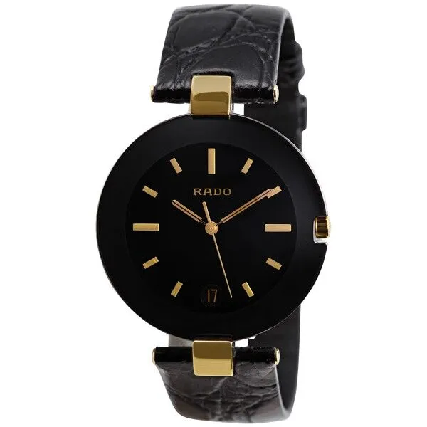 Rado Coupole Black Dial Ceramic Case Men's Watch R22828155
