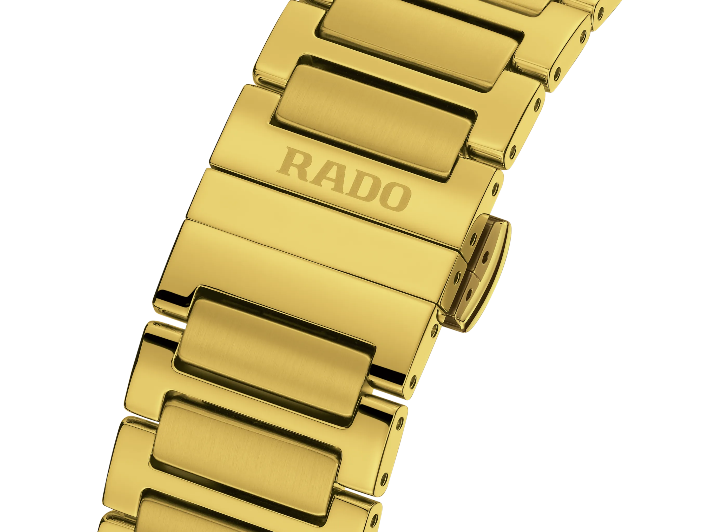 Rado DiaStar Original 38mm Pattern Dial Yellow Gold PVD Men's Watch R12161633