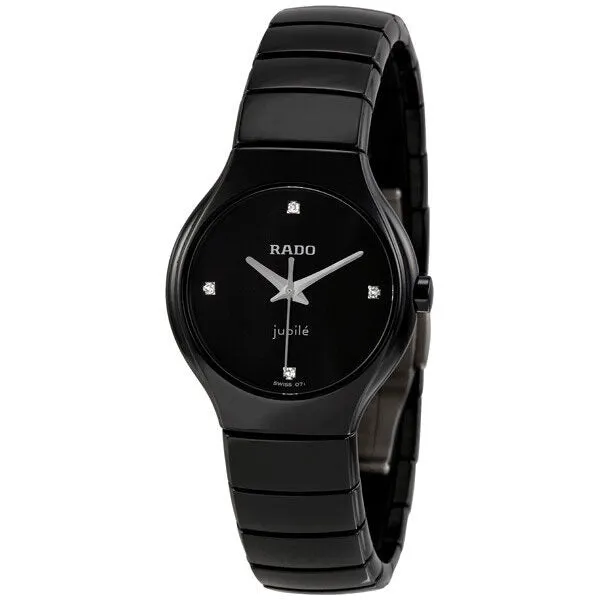 Rado True Jubile Black Dial Ceramic Ladies Watch R27655712