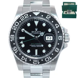Random Serial Rolex GMT Master II 116710 Steel Ceramic Black Dial 40mm Watch Box