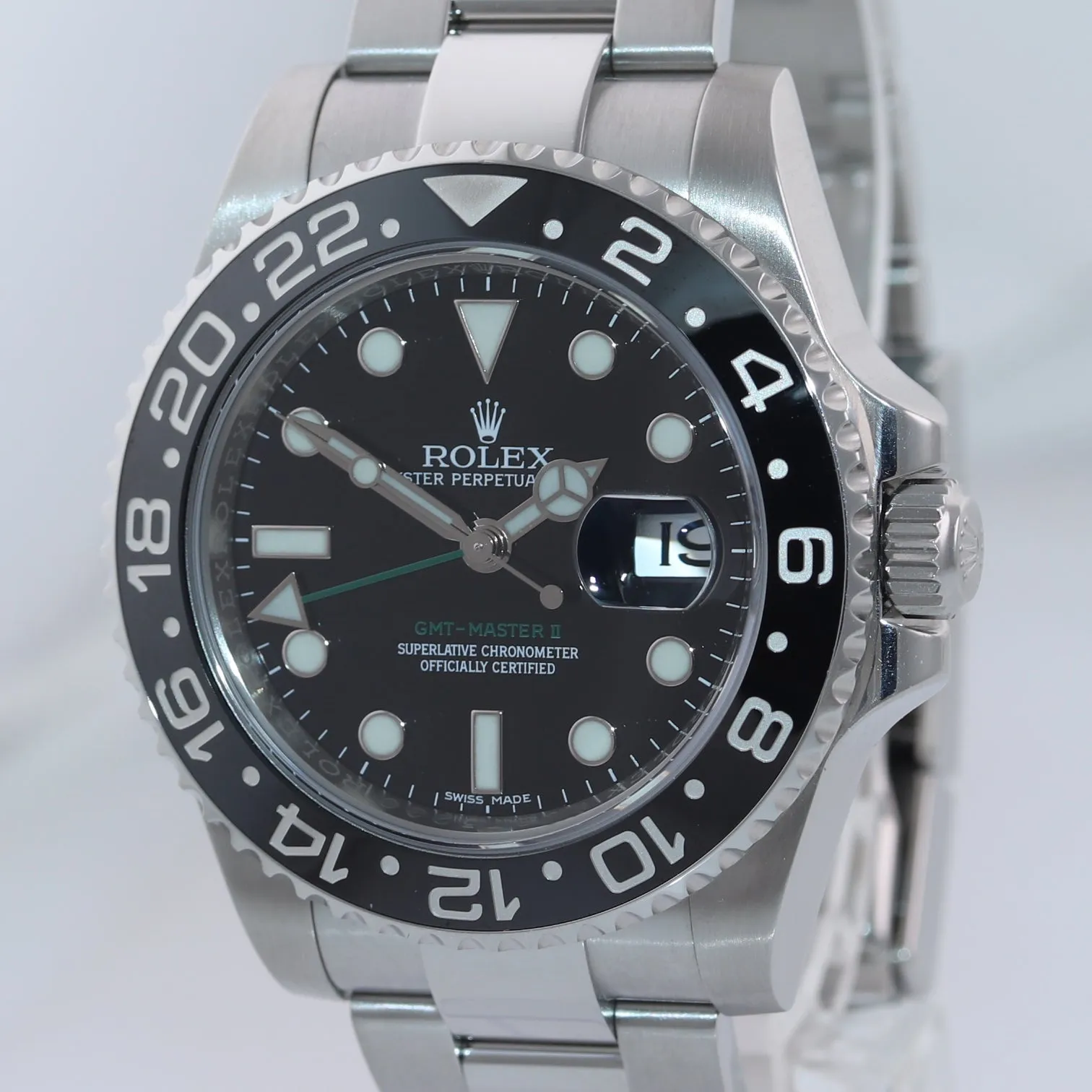 Random Serial Rolex GMT Master II 116710 Steel Ceramic Black Dial 40mm Watch Box