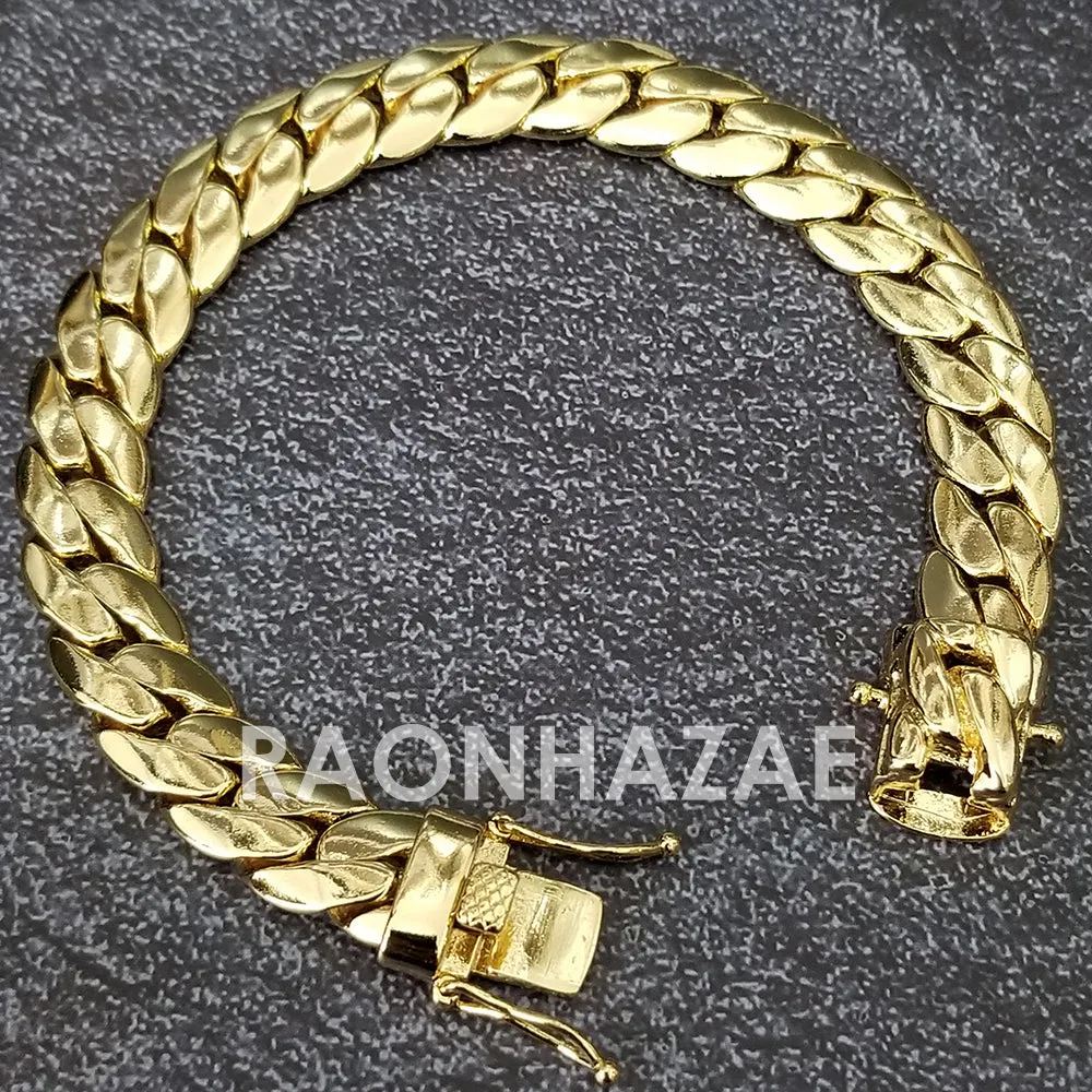 Raonhazae Hip Hop Iced Lab Diamond Black Face Drake 14K Gold Plated Watch with Miami Cuban Chain Set - GTX004