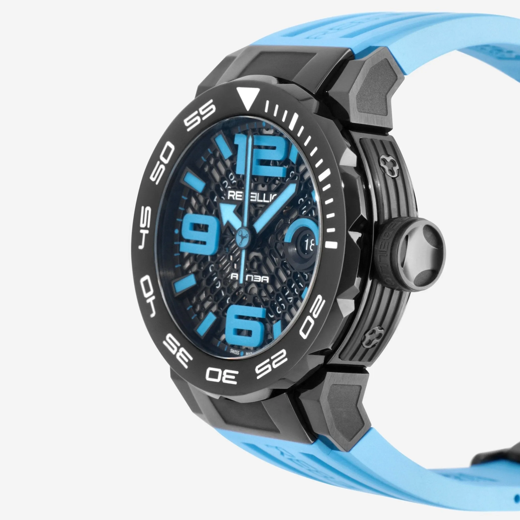 Rebellion Predator APNEA Black Titanium Automatic Men's Watch RB.PAP.3H.TB.BL