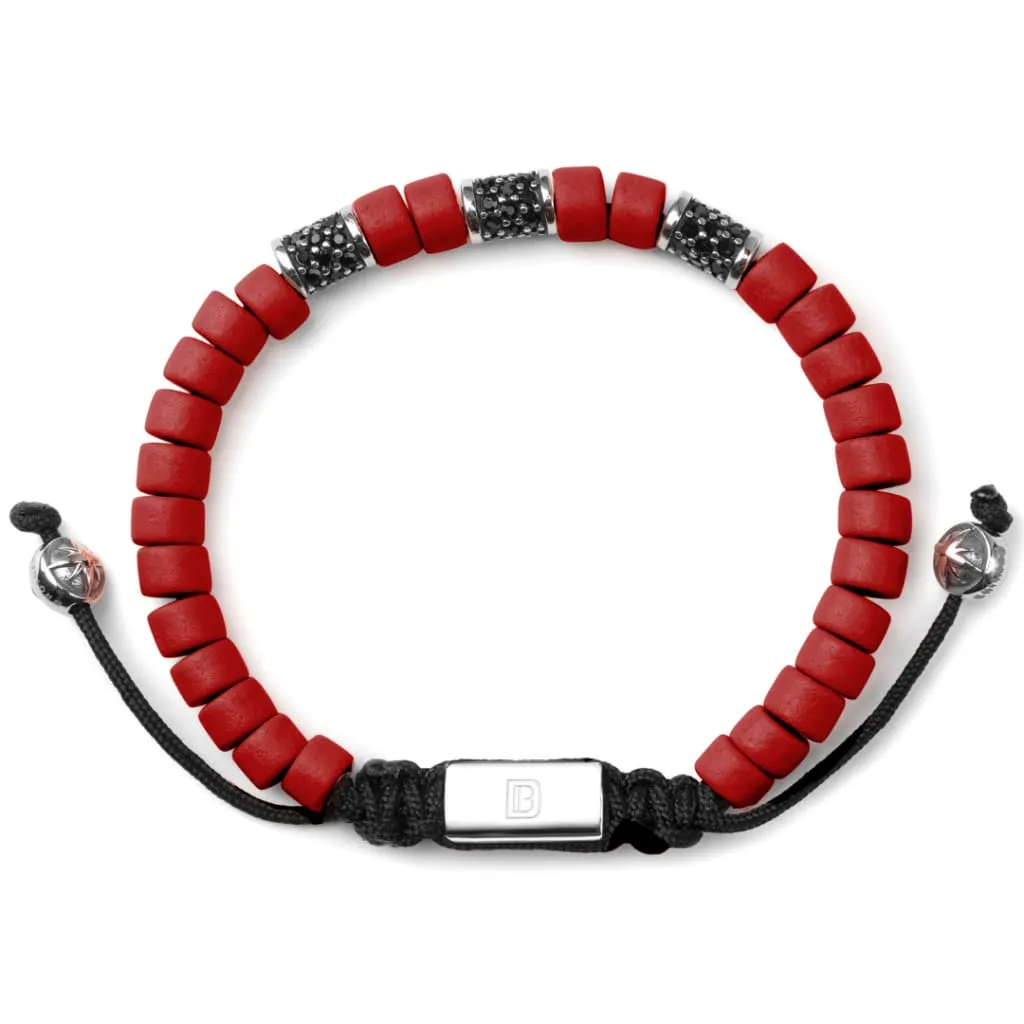 Red with Silver