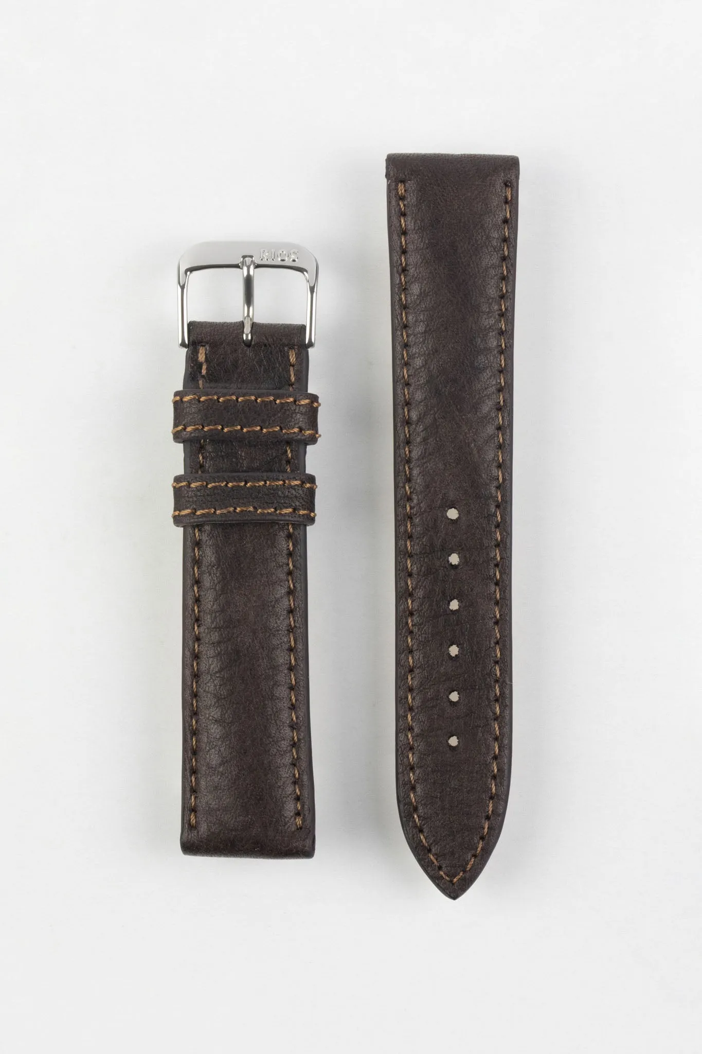 RIOS1931 GARMISCH Organic Leather Watch Strap in MOCHA