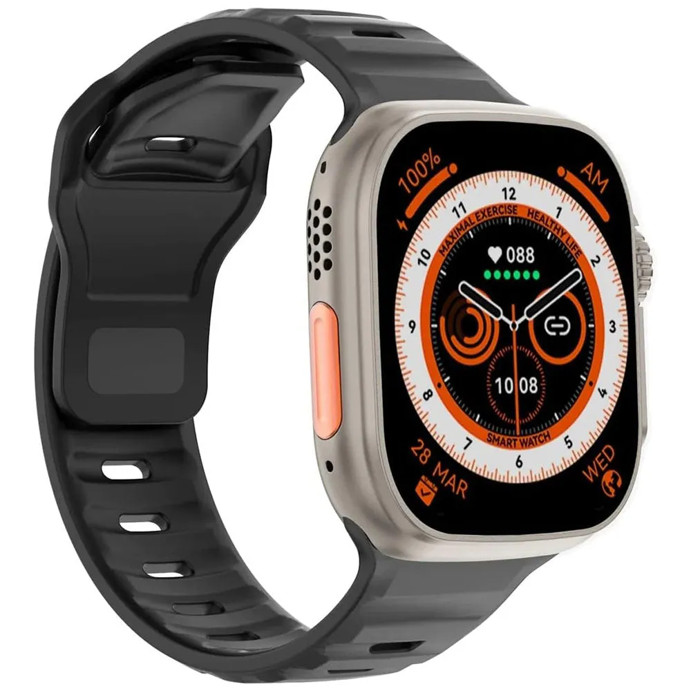 Riversong Motive 5T SW506 Smart Watch Titanium Gold Metal Case With Black Strap