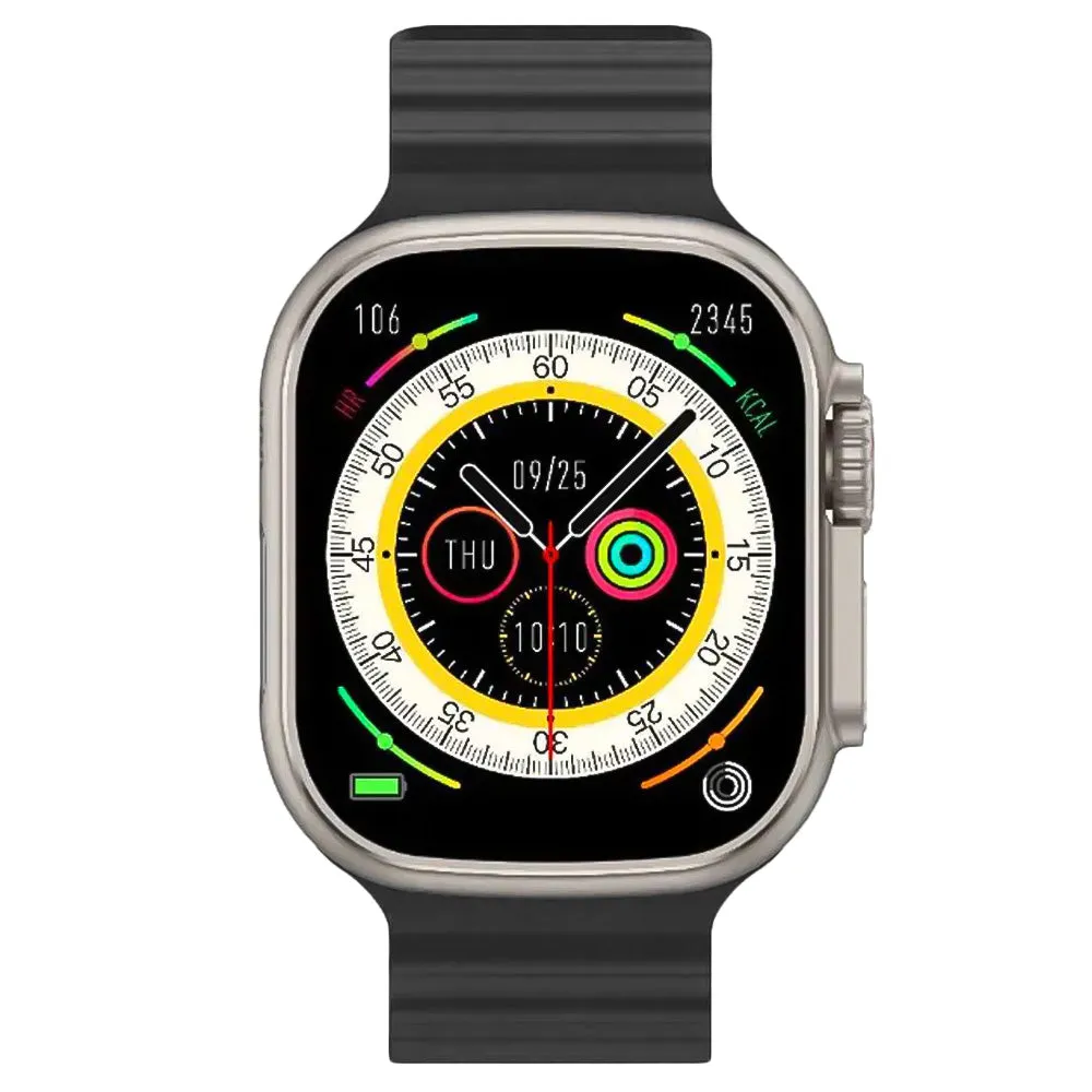 Riversong Motive 5T SW506 Smart Watch Titanium Gold Metal Case With Black Strap