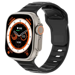 Riversong Motive 5T SW506 Smart Watch Titanium Gold Metal Case With Black Strap