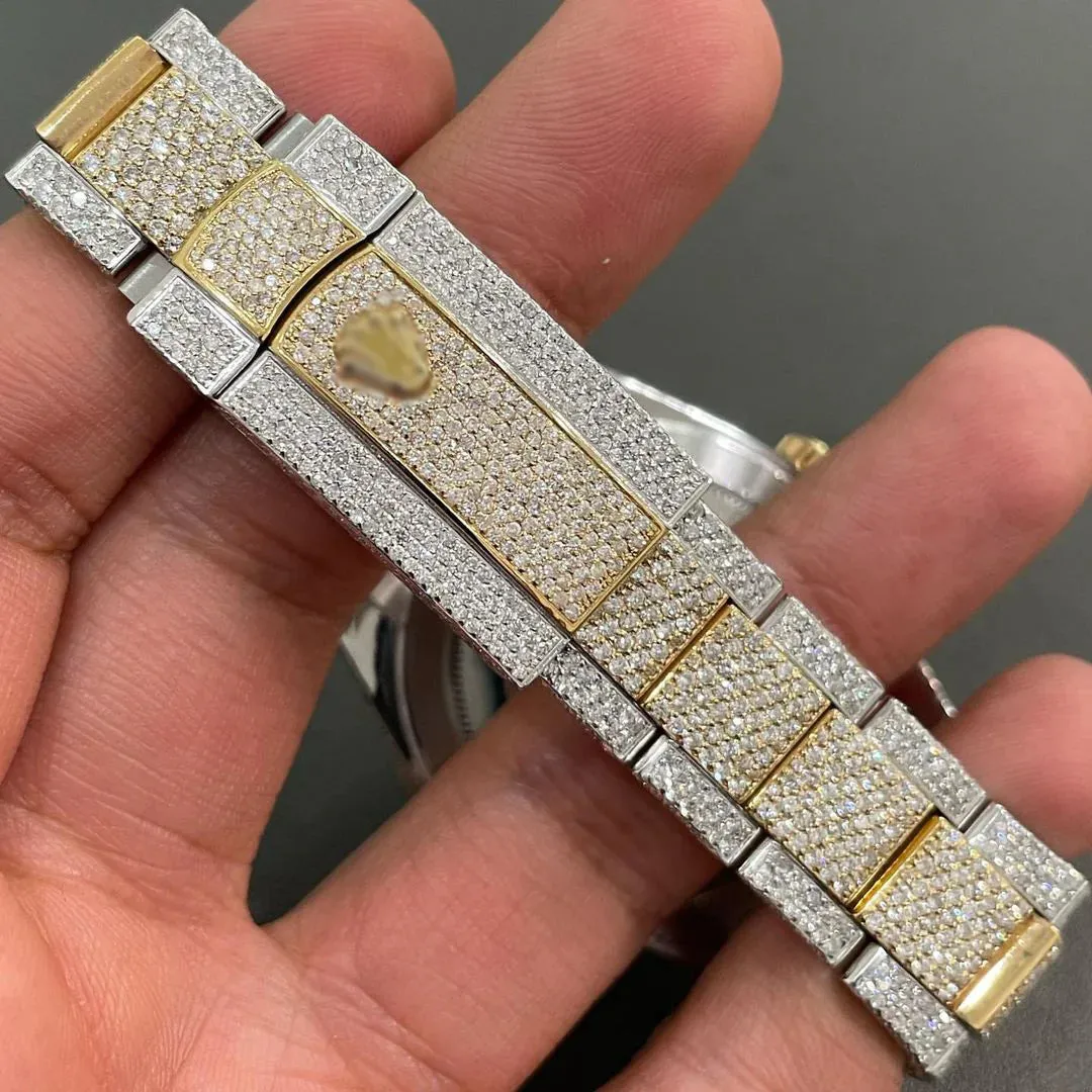 Rolex Date-Just Moissanite Diamond Watch  W 152