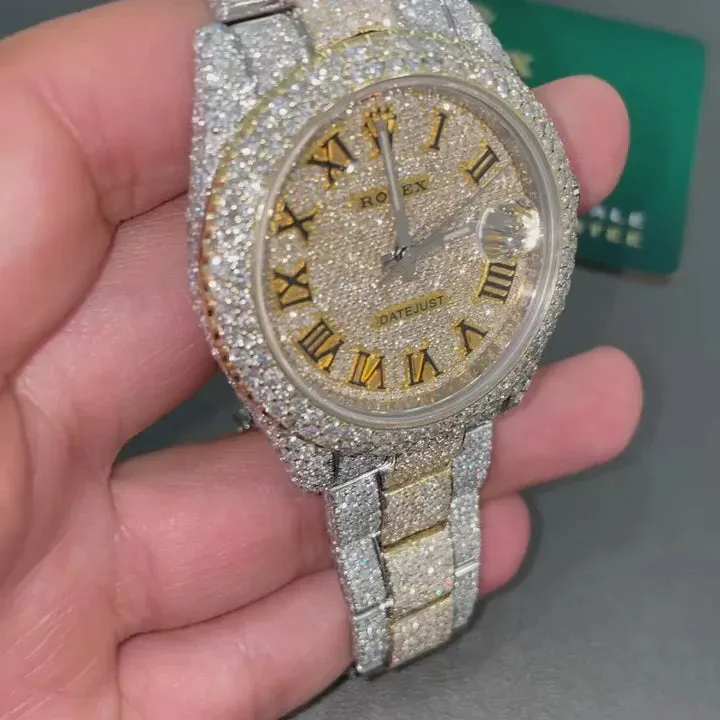 Rolex Date-Just Moissanite Diamond Watch  W 152