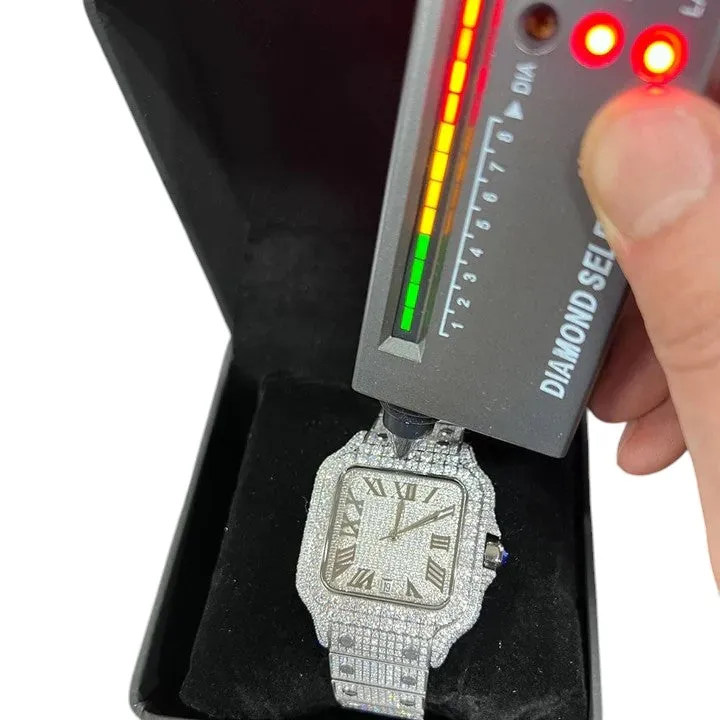 Rolex Date-Just Moissanite Diamond Watch  W 239