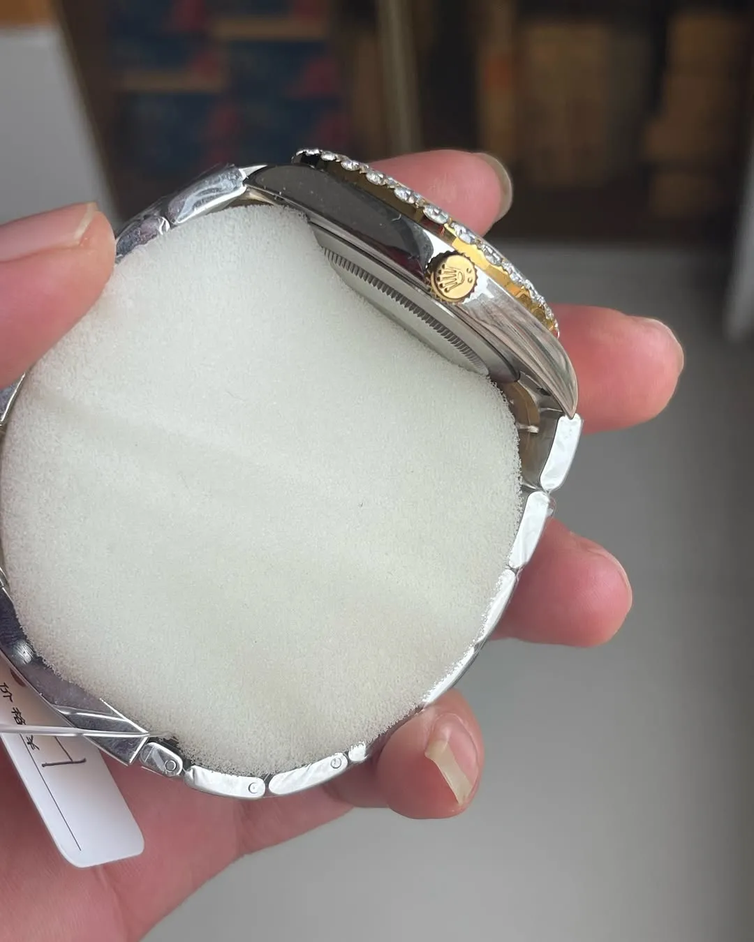 Rolex Date-Just Moissanite Diamond Watch  W 264