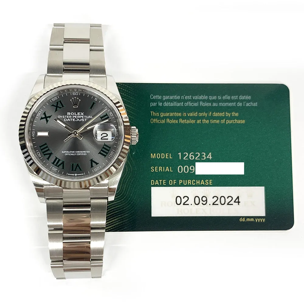 Rolex Datejust 126234 Wimbledon Dial Sep 2024