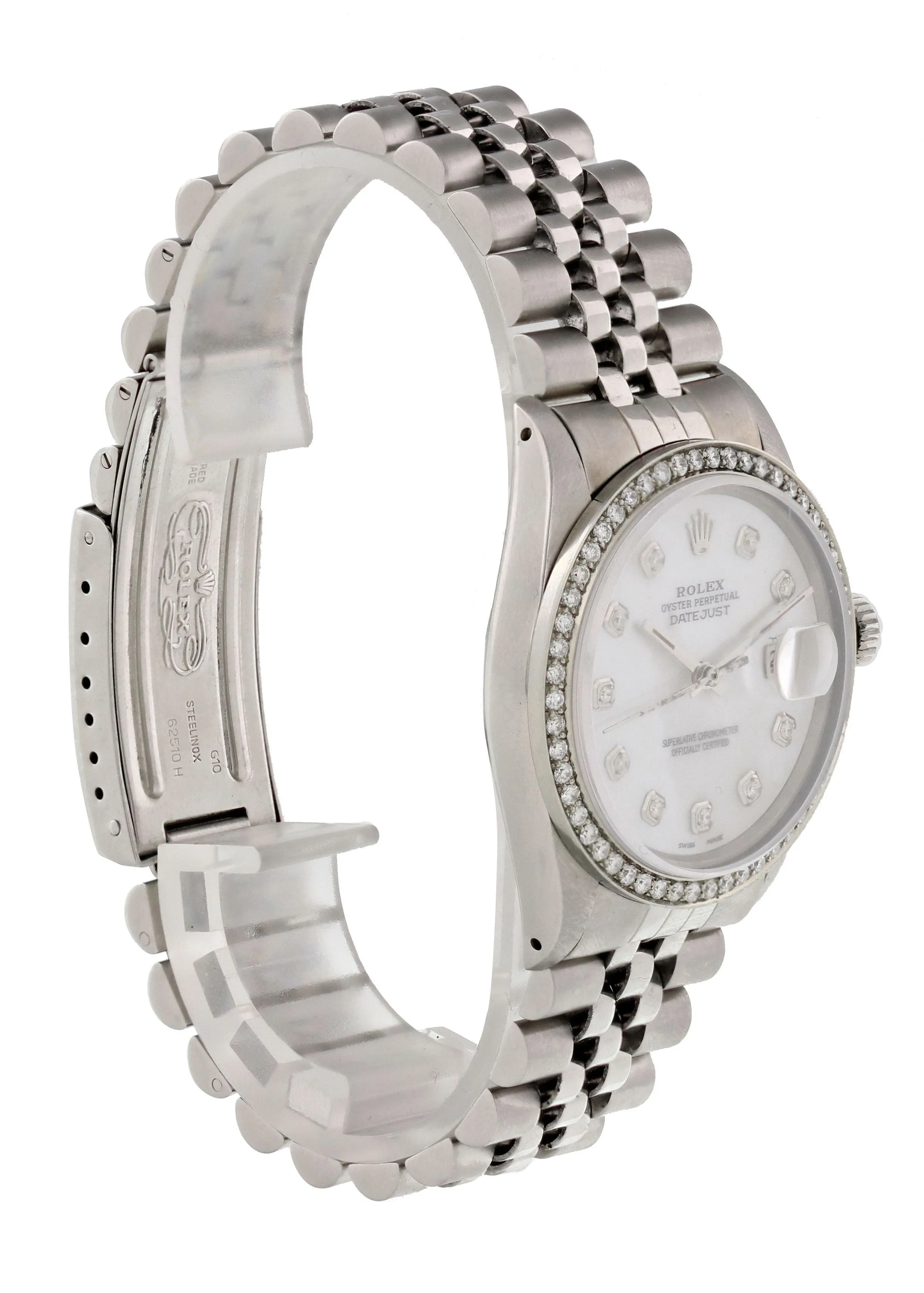 Rolex Datejust 16030 Diamond Dial And Bezel Mens Watch