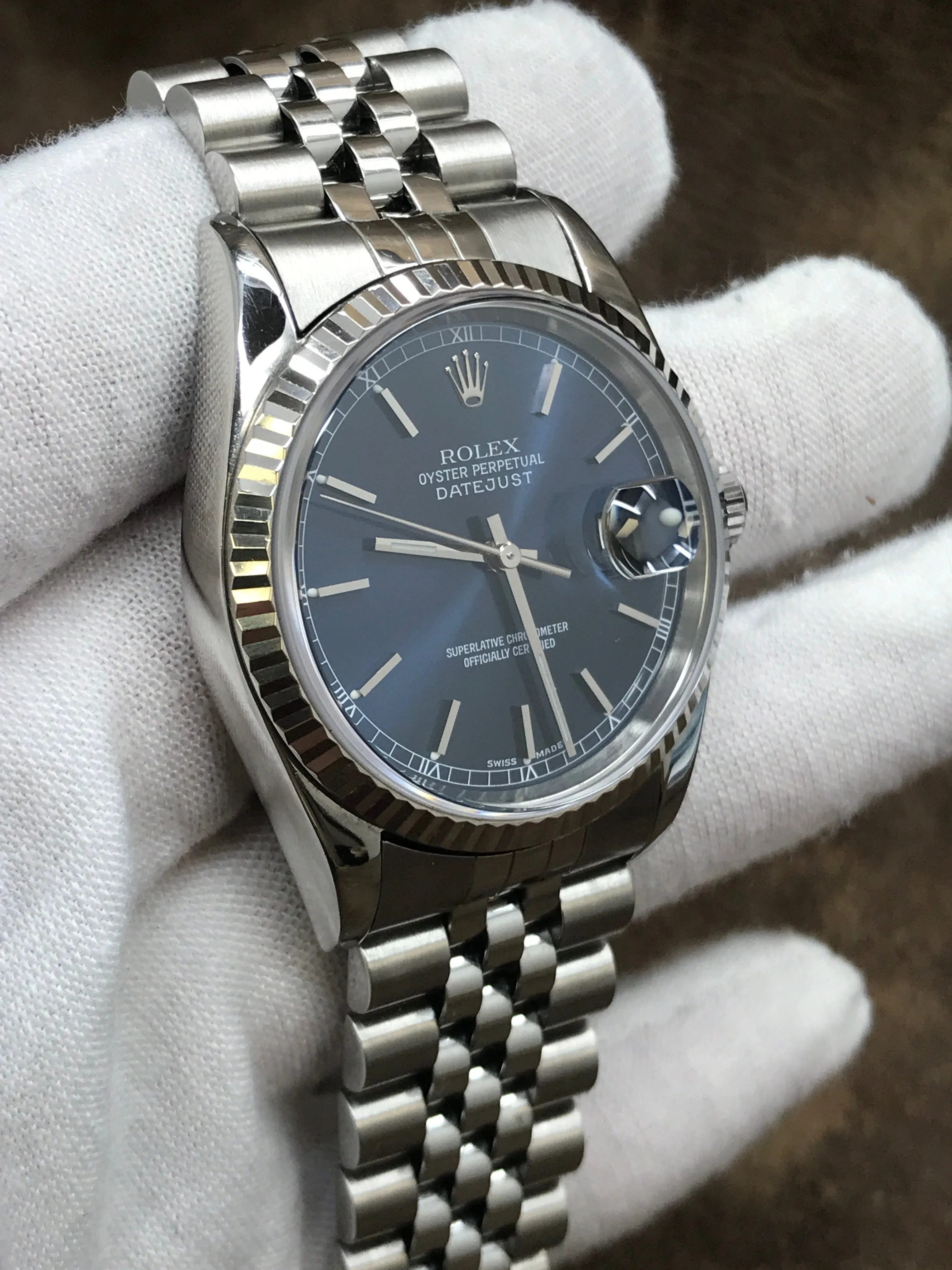Rolex Datejust 36 16234 Blue Dial Automatic Watch