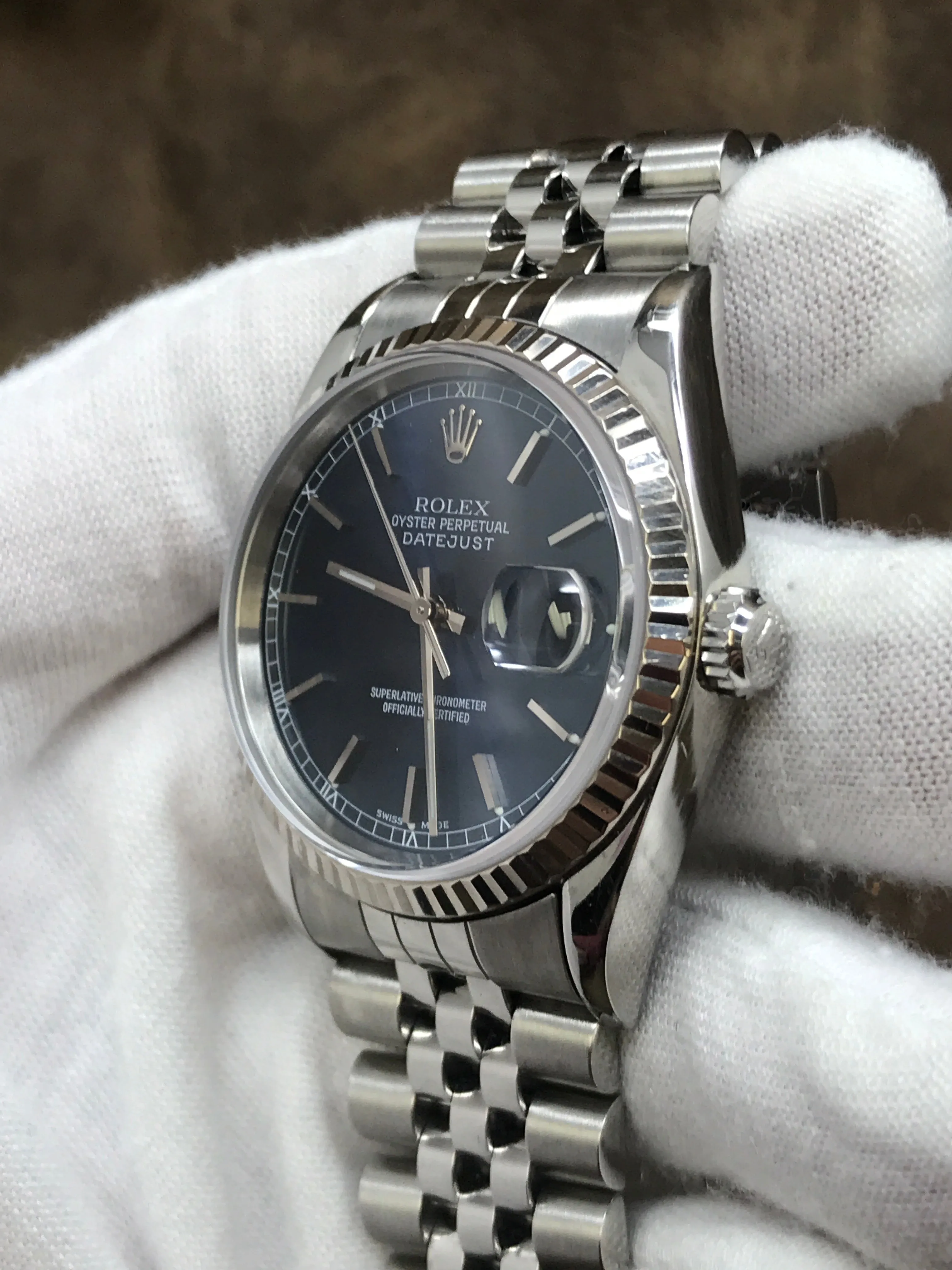Rolex Datejust 36 16234 Blue Dial Automatic Watch