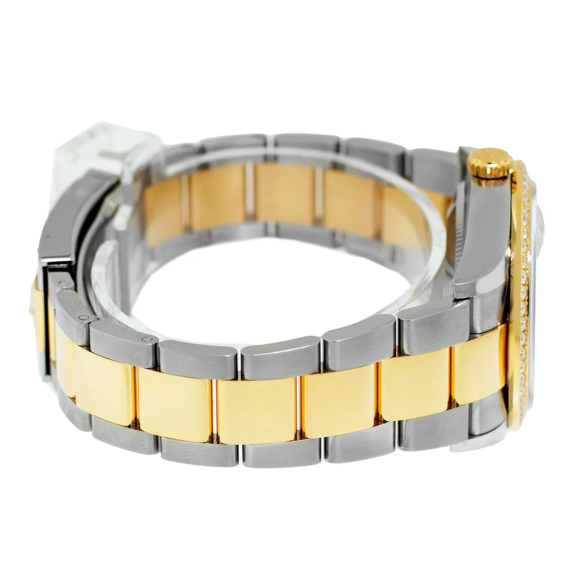 Rolex Datejust 36mm Yellow Gold & Steel Olive Green Roman Dial & Diamond Bezel 126283RBR