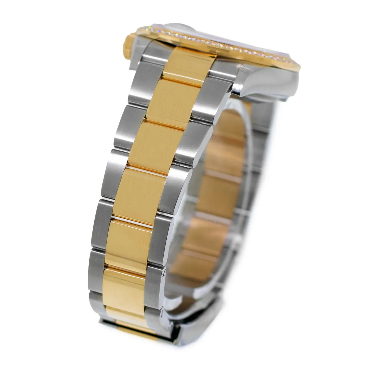 Rolex Datejust 36mm Yellow Gold & Steel Olive Green Roman Dial & Diamond Bezel 126283RBR