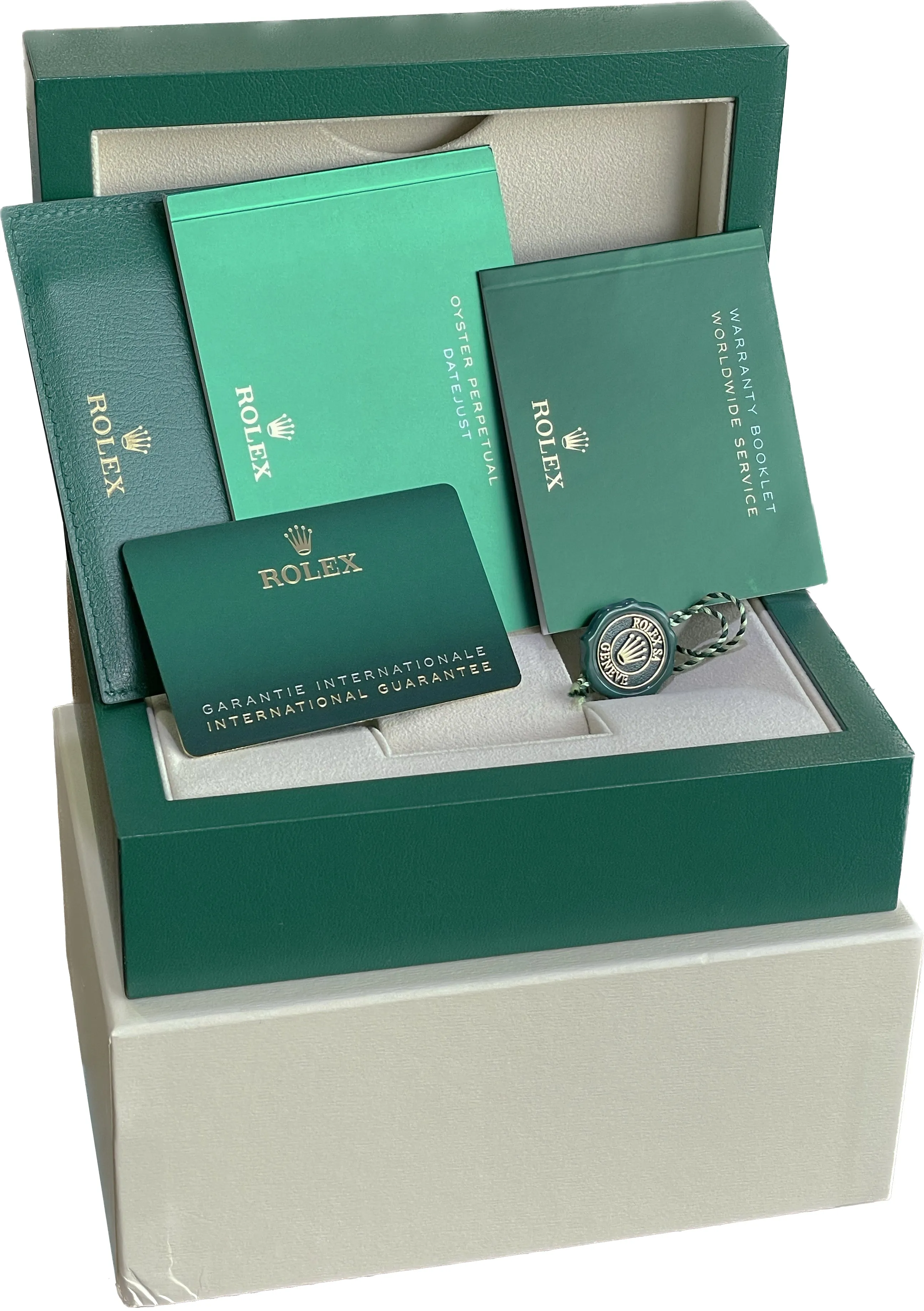 Rolex DateJust 41 PAPERS Silver Dial Stainless Oyster Smooth Watch 126300 B P