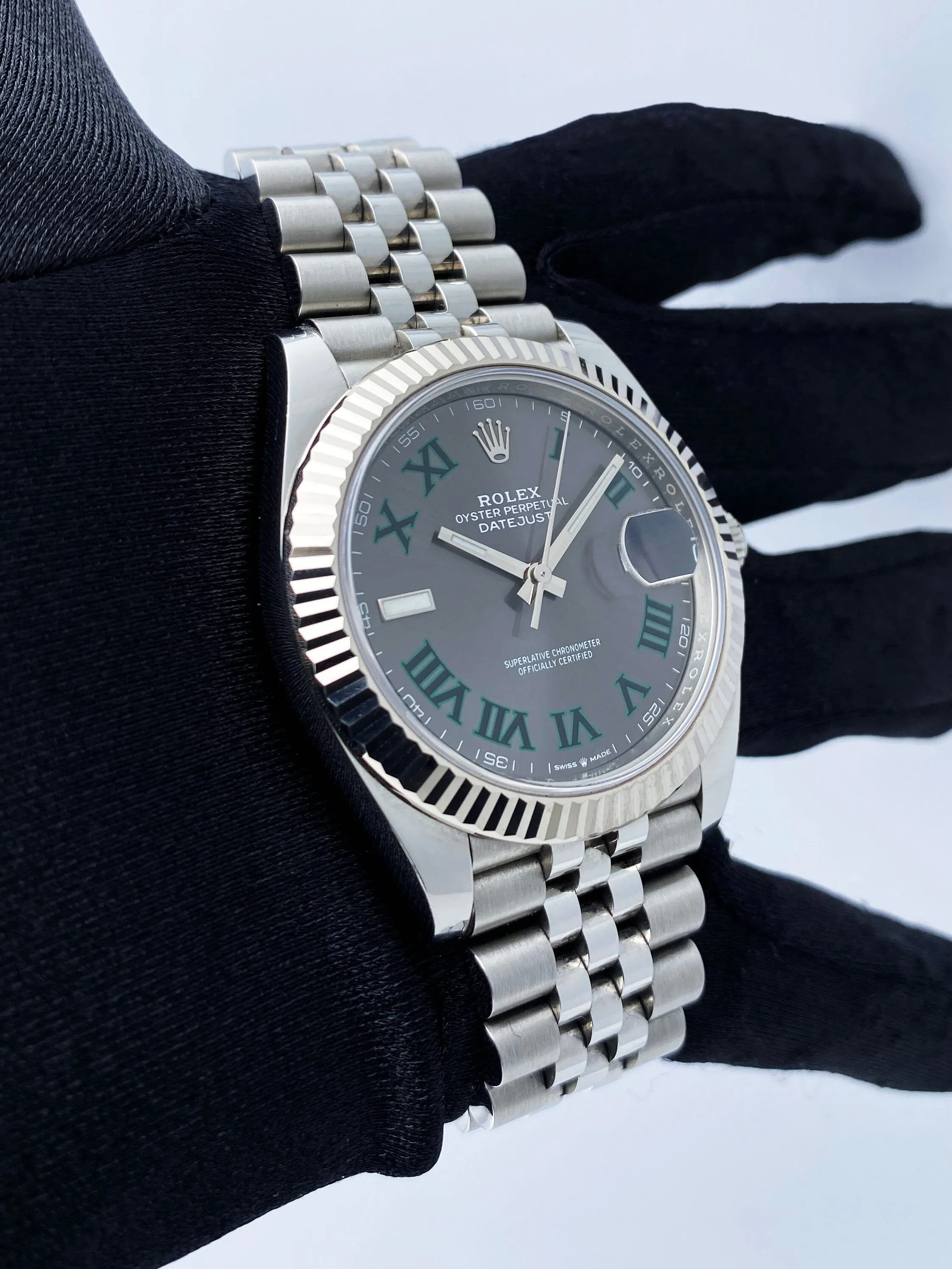Rolex Datejust 41 Wimbledon 126334 Stainless Steel Mens Watch