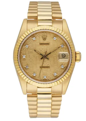 Rolex DateJust 68278 Diamond Anniversary Dial Ladies Watch