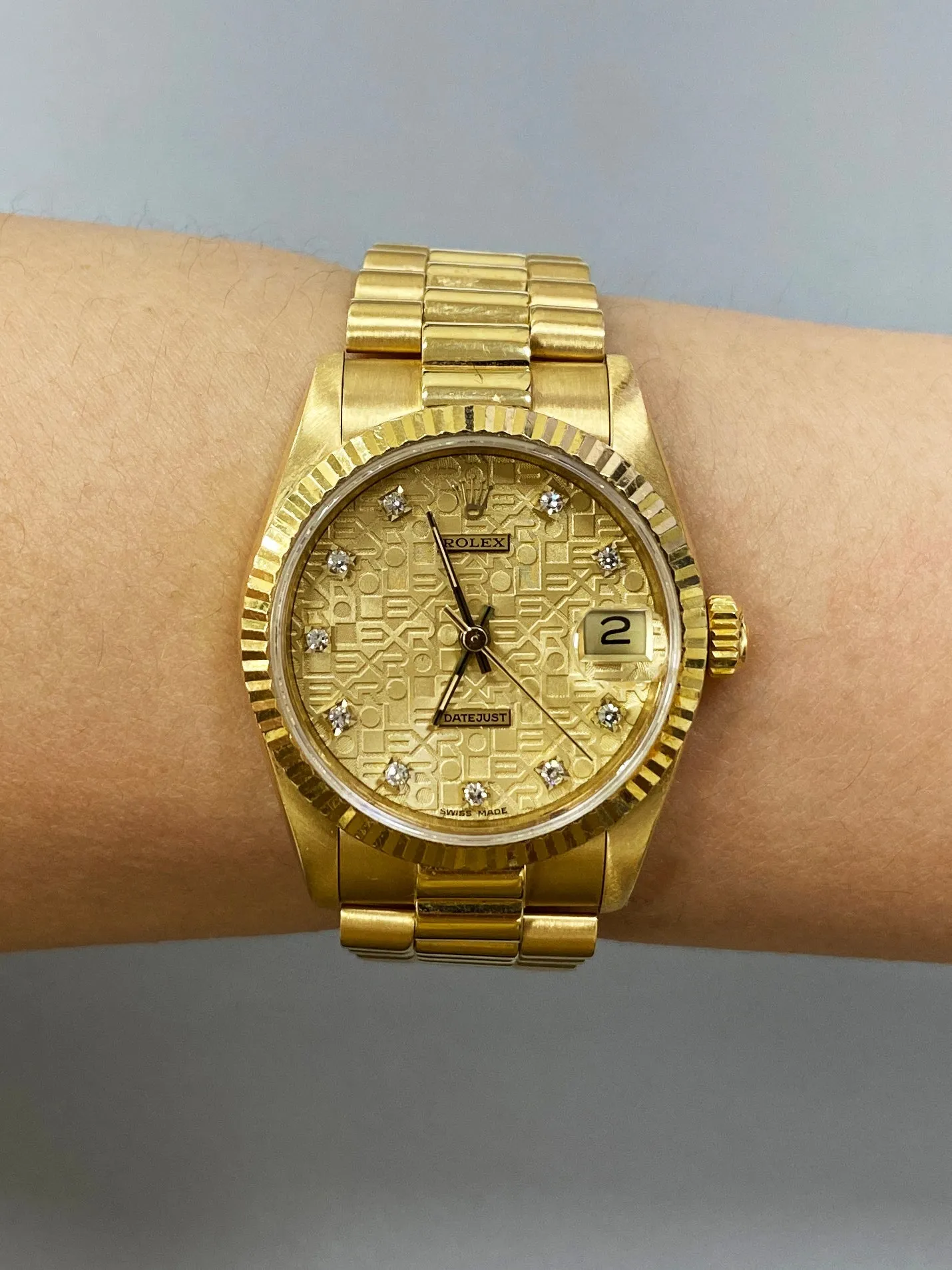 Rolex DateJust 68278 Diamond Anniversary Dial Ladies Watch