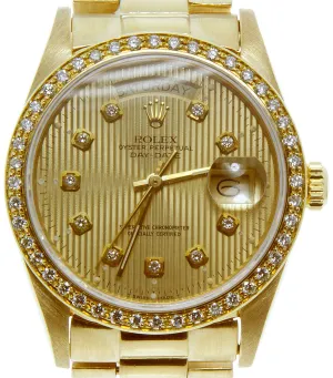 Rolex Day-Date President with Diamond Dial Bezel