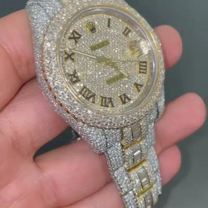 Rolex Day-Date Presidential Moissanite Diamond Watch | Iced Out Moissanite Watch  W 131