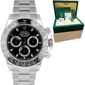 Rolex Daytona Cosmograph Black Ceramic Steel 40mm Watch 116500 LN BOX CARD