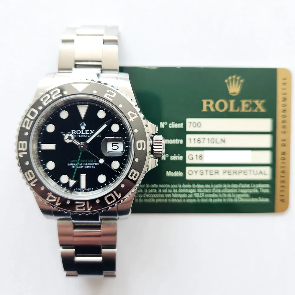 Rolex GMT-Master II 116710LN Black Dial Apr 2013