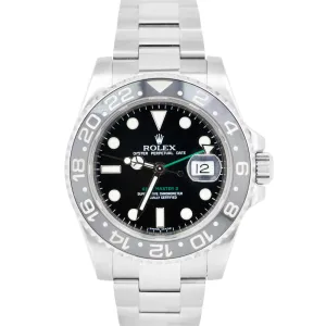Rolex GMT-Master II Black 40mm Ceramic Stainless Steel Date Watch 116710 LN