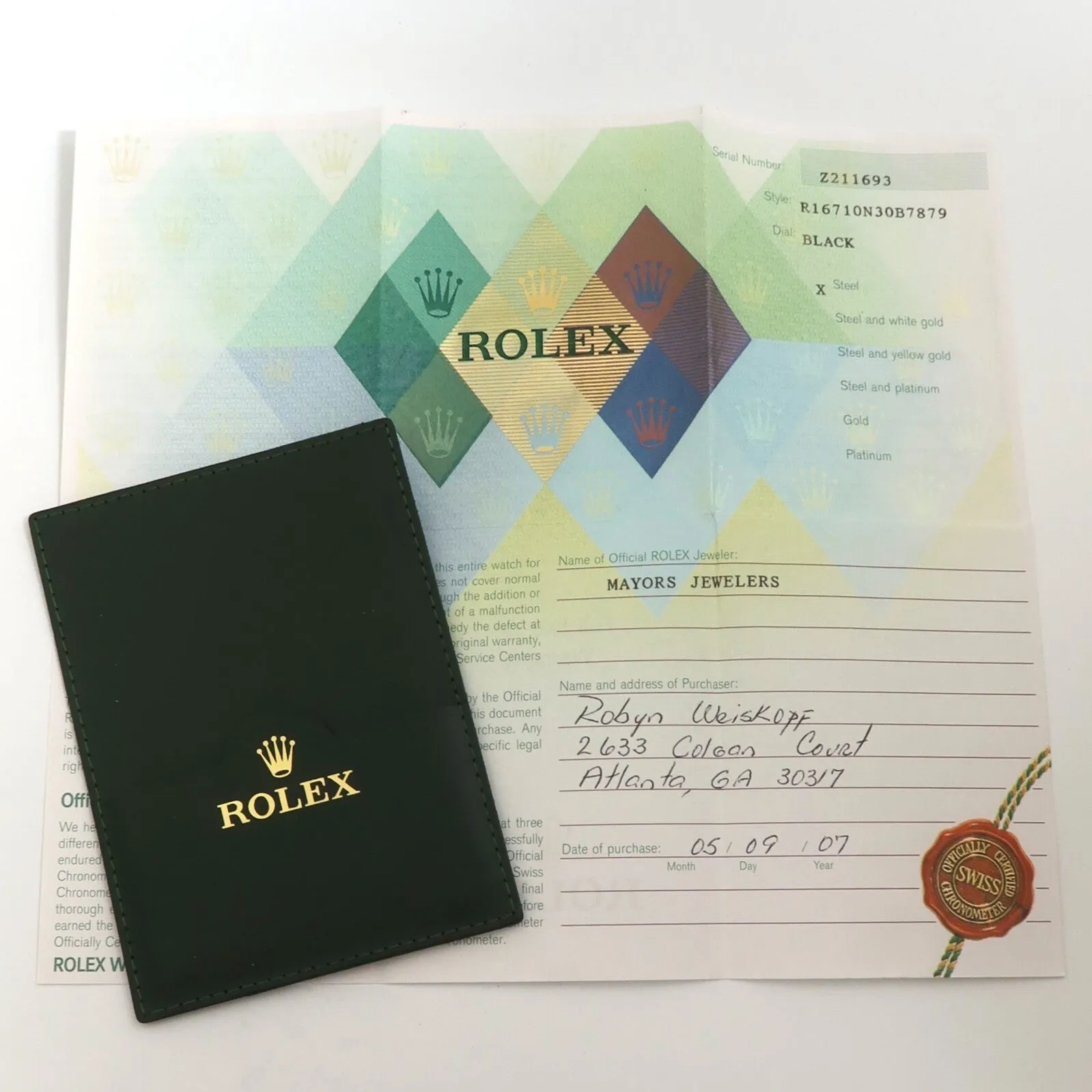 Rolex GMT-Master II Black Dial Stainless Steel 2007 Oyster Automatic 40MM 16710