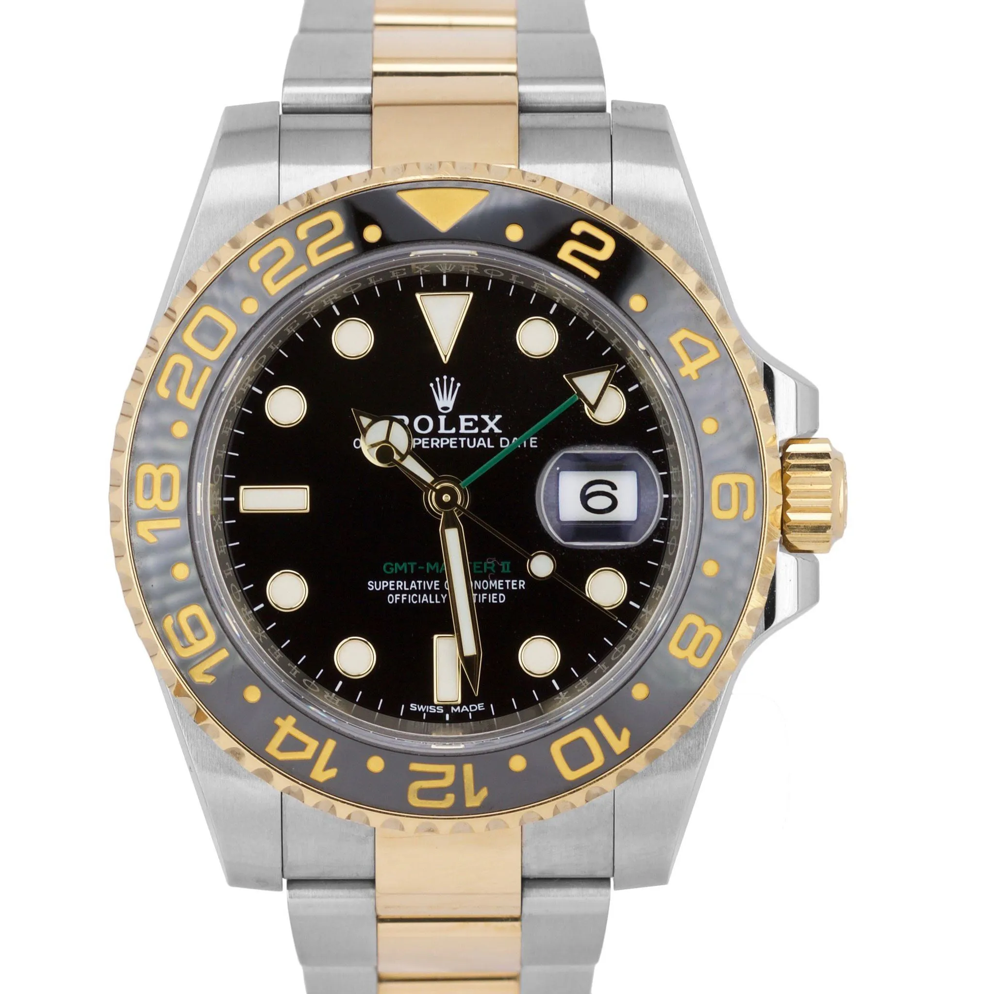 Rolex GMT-Master II Ceramic 116713 Black Two-Tone 18K Stainless PAPERS 40mm B P