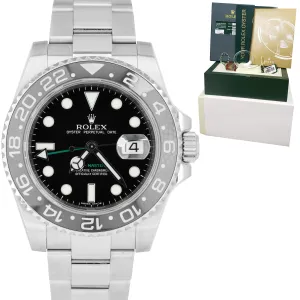Rolex GMT-Master II Stainless Steel Black 40mm Ceramic Watch 116710 LN FULL SET