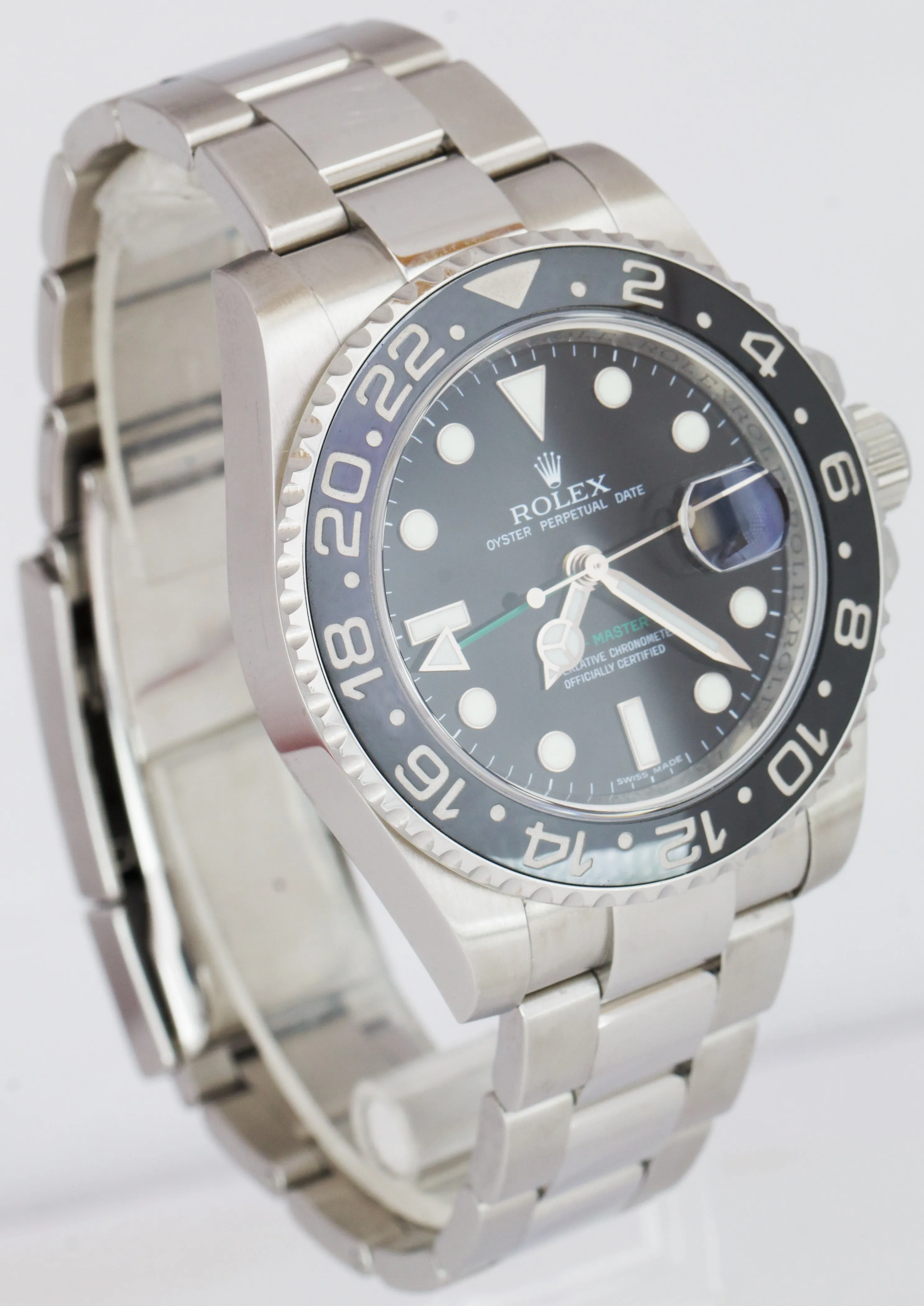 Rolex GMT-Master II Stainless Steel Black 40mm Ceramic Watch 116710 LN FULL SET