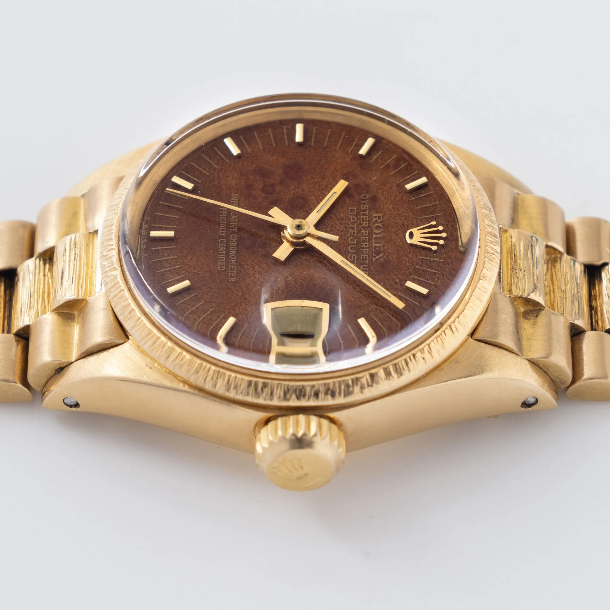 Rolex Ladies Datejust "Bark" Finish Wood Dial ref. 6527