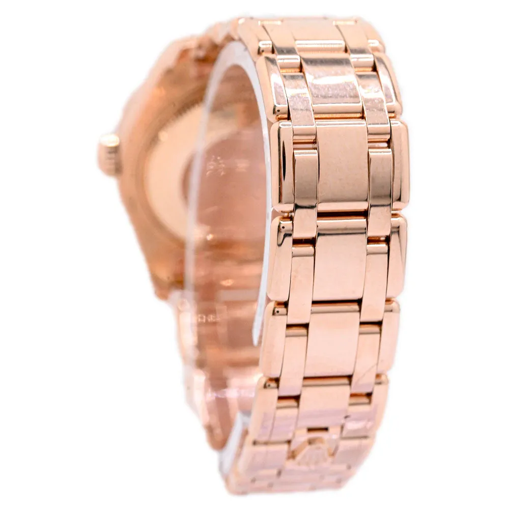 Rolex Ladies Pearlmaster Rose Gold 34mm Chocolate Roman Diamond 6 Dial Watch Reference #: 81315