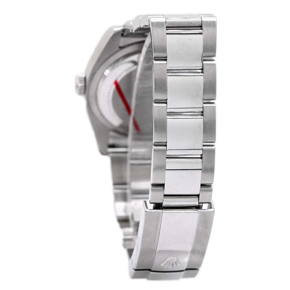 Rolex Mens Datejust Stainless Steel 36mm Black Tuxedo Stick Dial Watch Reference #: 116234