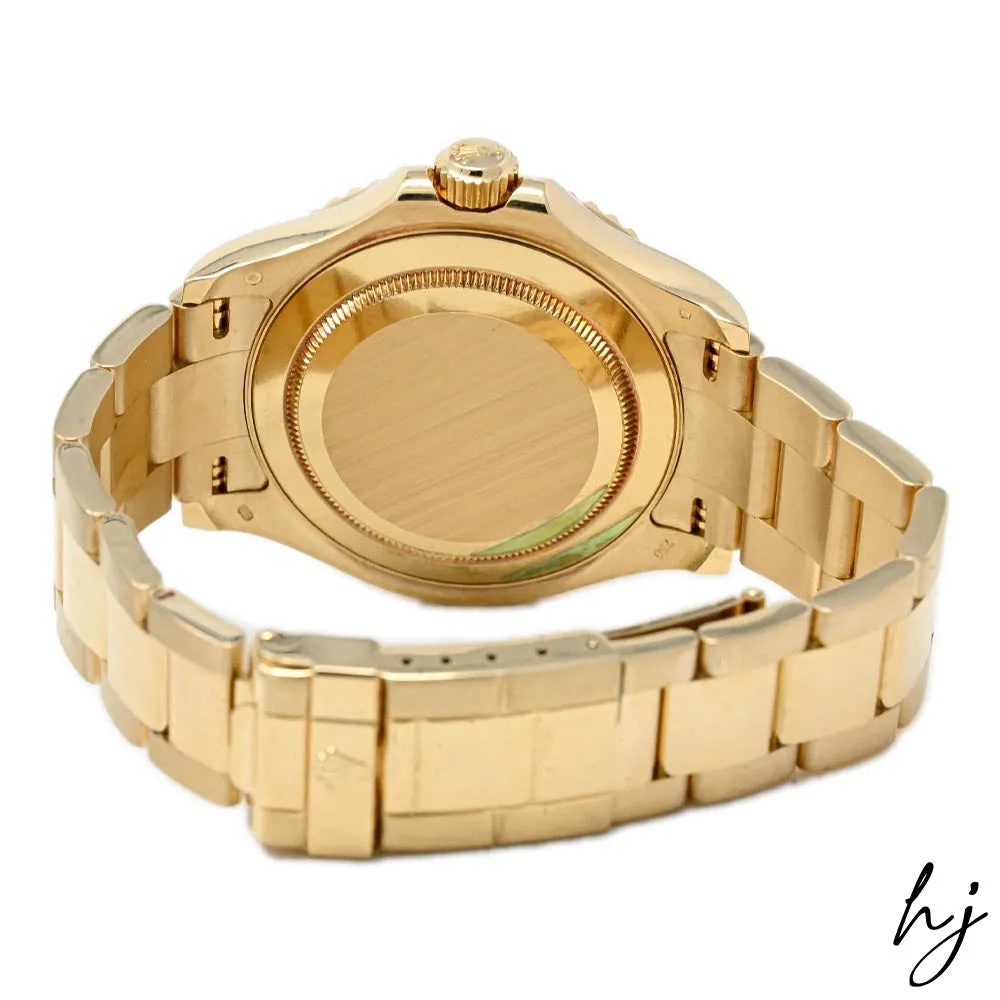 Rolex Men's Yacht-Master 18K Yellow Gold 40mm White Dot Dial Watch Reference #: 16628