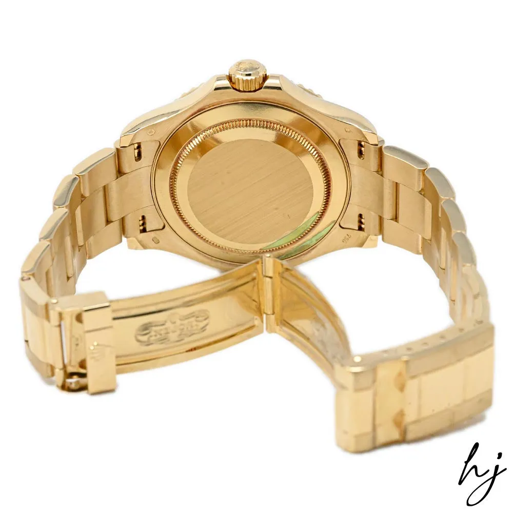 Rolex Men's Yacht-Master 18K Yellow Gold 40mm White Dot Dial Watch Reference #: 16628