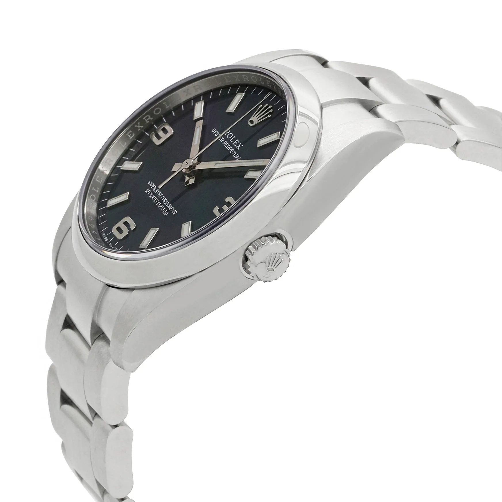 Rolex Oyster Perpetual 114200 Blue Dial Automatic Watch